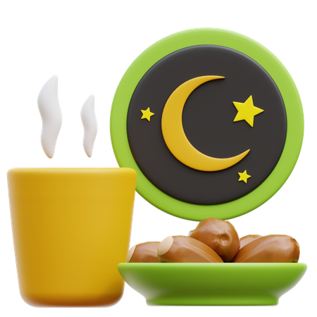 Comida iftar  3D Illustration