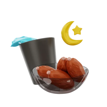 Comida iftar  3D Icon