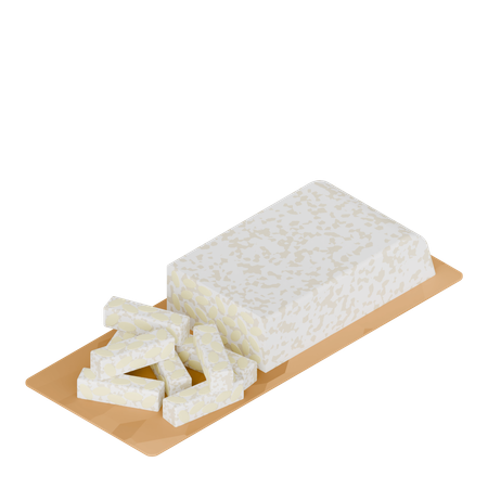 Comida indonésia Tempeh  3D Icon