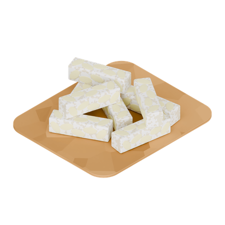 Comida indonésia Tempeh  3D Icon