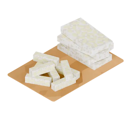 Comida indonésia Tempeh  3D Icon