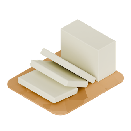 Comida indonesia Tofu  3D Icon