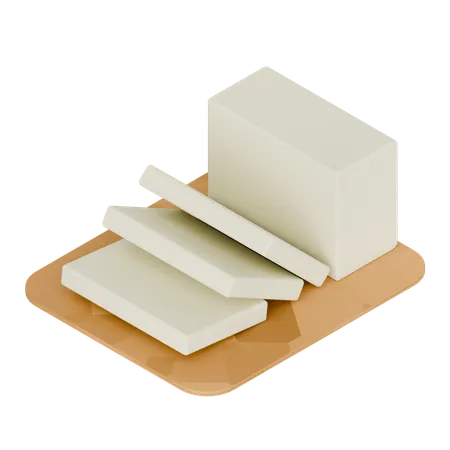 Comida indonesia Tofu  3D Icon