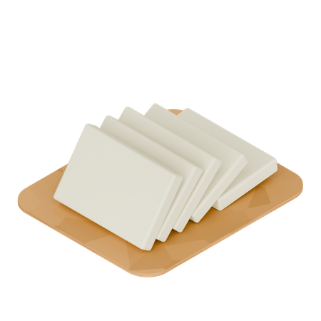 Comida indonesia Tofu  3D Icon