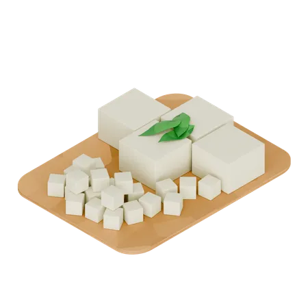 Comida indonésia Tofu  3D Icon