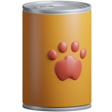 Comida para animais de estimação pode  3D Icon