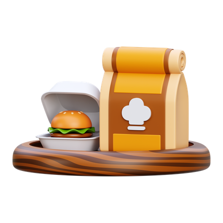 Comida para levar  3D Icon