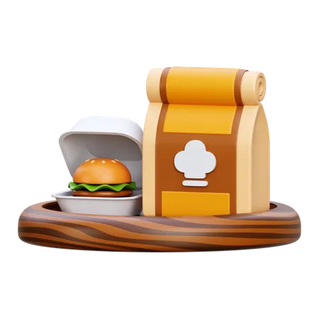 Comida para levar  3D Icon