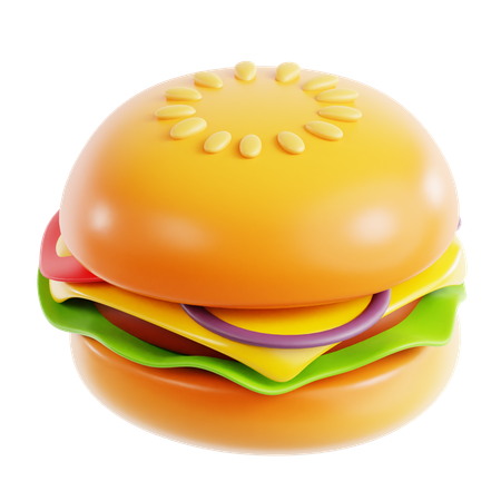 Hamburguesa  3D Icon