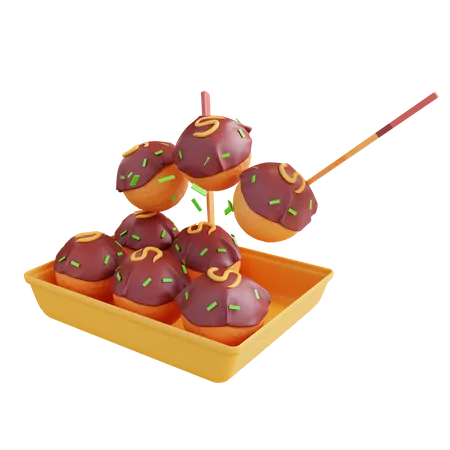 Comida takoyaki  3D Icon