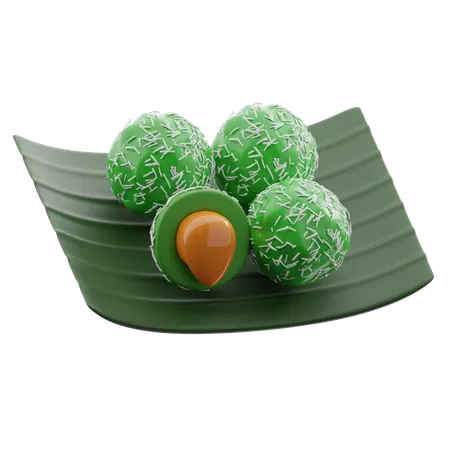 Comida tradicional indonésia klepon  3D Icon