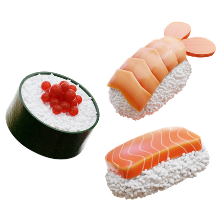 Comidas de sushi  3D Icon