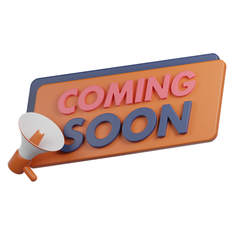 Coming Soon  3D Sticker