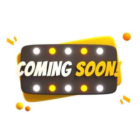 Coming Soon 3D Icon download in PNG, OBJ or Blend format