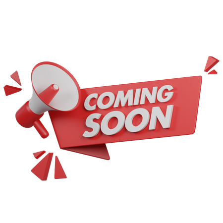 Coming soon 3d label promotion banner 19641473 PNG