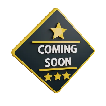 Coming Soon Badge Contains PNG BLEND GLTF And OBJ Files 3D Icon