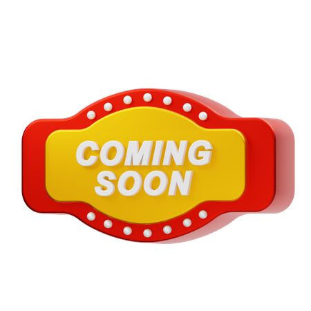 Coming Soon Badge  3D Icon