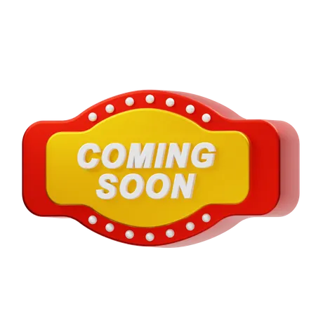Coming Soon Badge  3D Icon