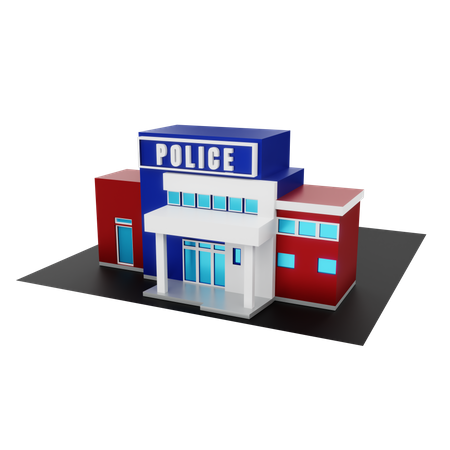 Estación de policía  3D Illustration