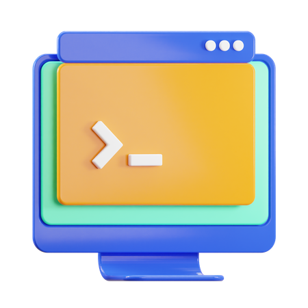 Command Line  3D Icon