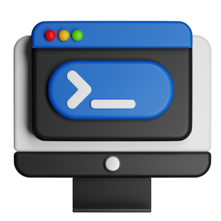 Command Line Terminal  3D Icon