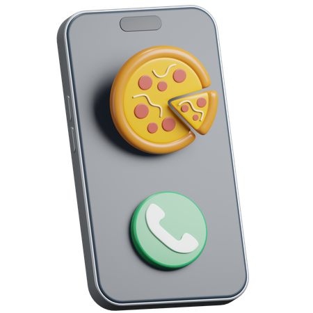 Appel de commande de nourriture  3D Icon