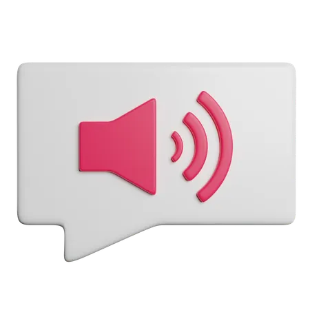 Comment Audio Message 3D Icon
