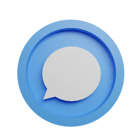 Comment Chat Social Media Message Inbox Element 3D Illustration