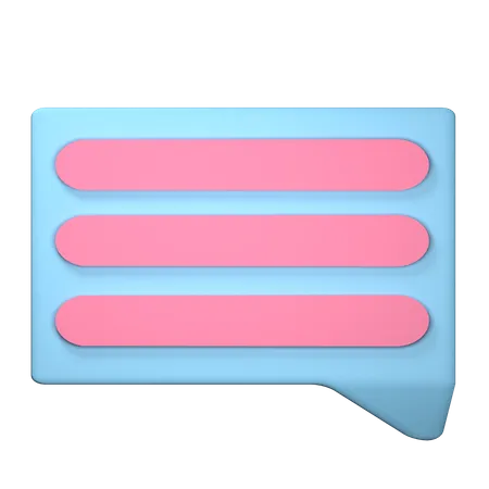 Comment Icon For Essential Icon 3D Illustration