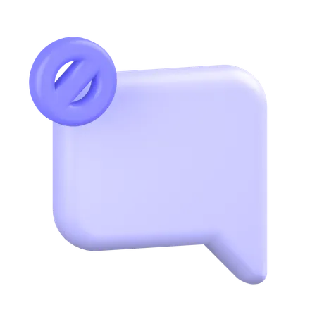 Comment Alt Block  3D Icon