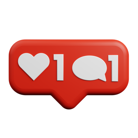 Comment And Like  3D Icon