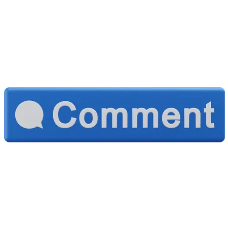 Comment Button 3 D Social Media Action Button 3D Icon
