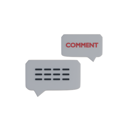 Comment Chat  3D Icon