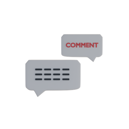 Comment Chat  3D Icon