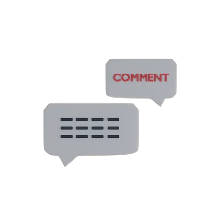 Comment Chat  3D Icon