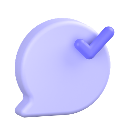 Comment Check  3D Icon