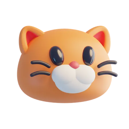 Tête de chat  3D Icon