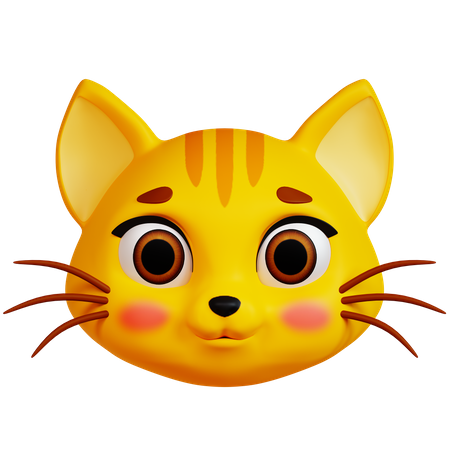 Tête de chat  3D Icon