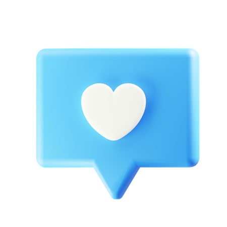 Comment Heart  3D Icon