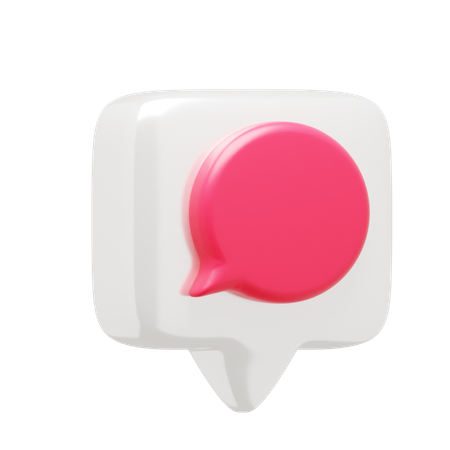 Comment Message Chat Bubble Notification  3D Icon