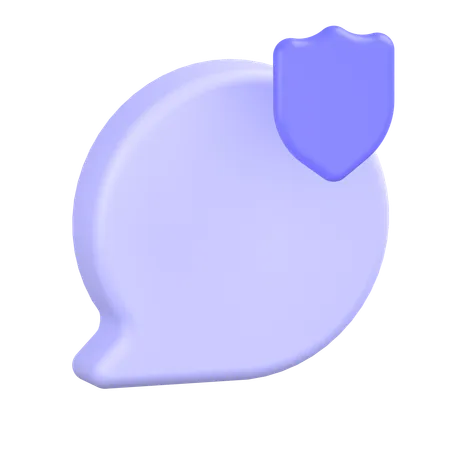 Comment Shield  3D Icon