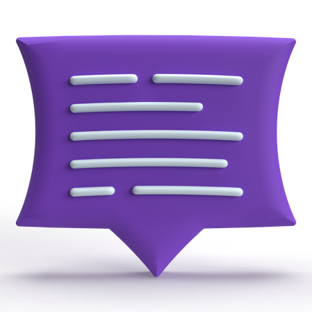 Commentaire  3D Icon