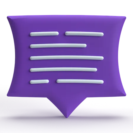 Commentaire  3D Icon