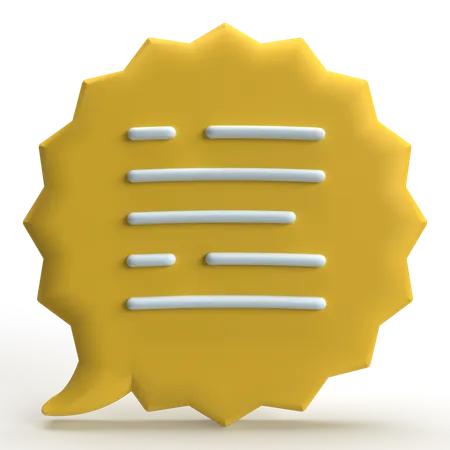 Commentaire  3D Icon