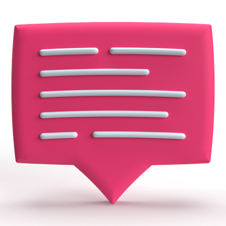 Commentaire  3D Icon