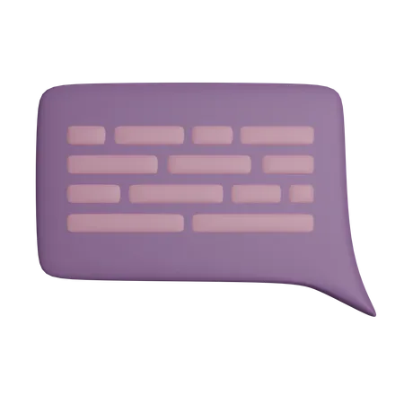 Commentaire  3D Icon