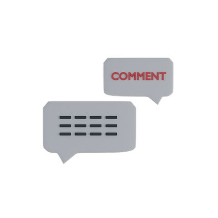 Comment chat  3D Icon