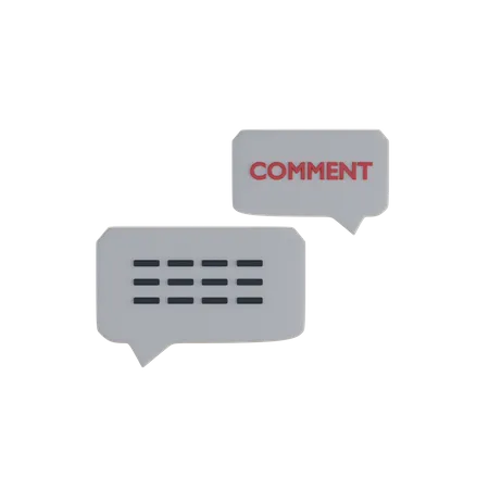 Comment chat  3D Icon