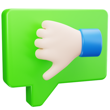 Commentaire négatif  3D Icon