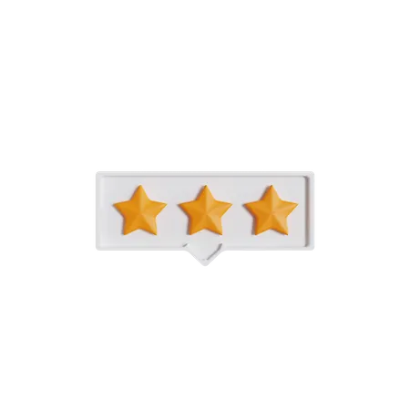 Commentaires trois étoiles  3D Icon